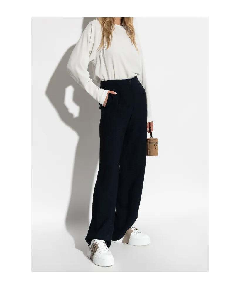 Button-Detail Raglan-Sleeves Blouse