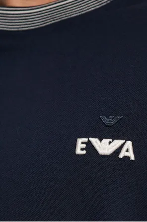 Logo Ribbed-Collar T-Shirt