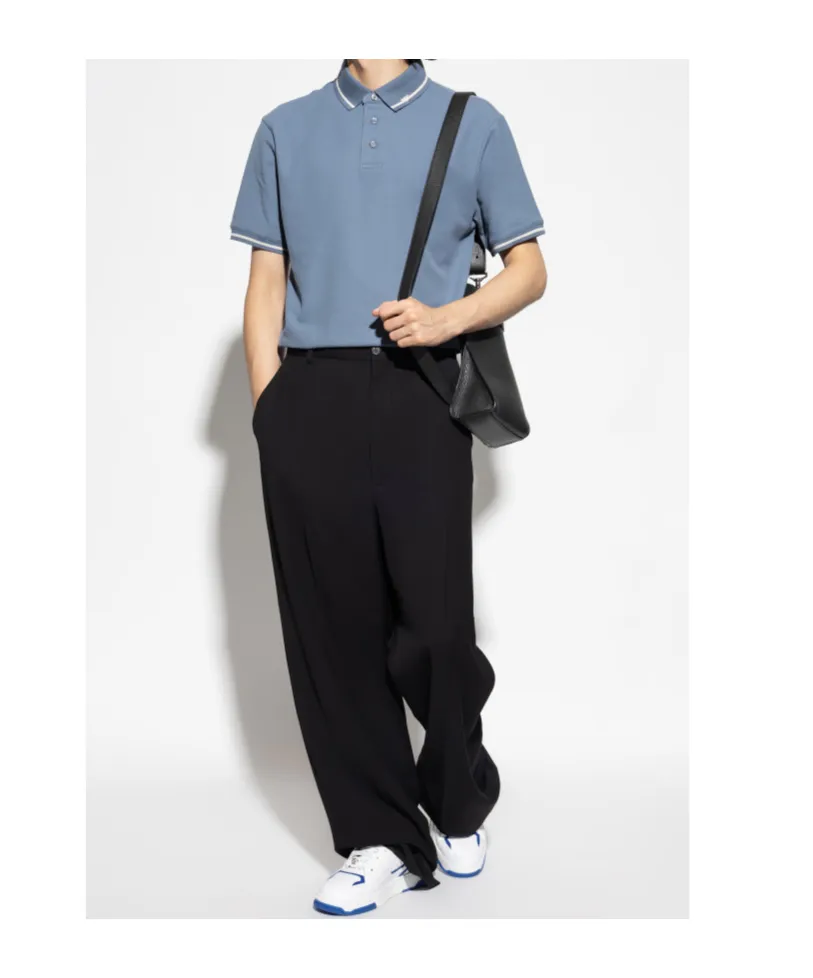Tipped-Collar Cotton Polo Shirt