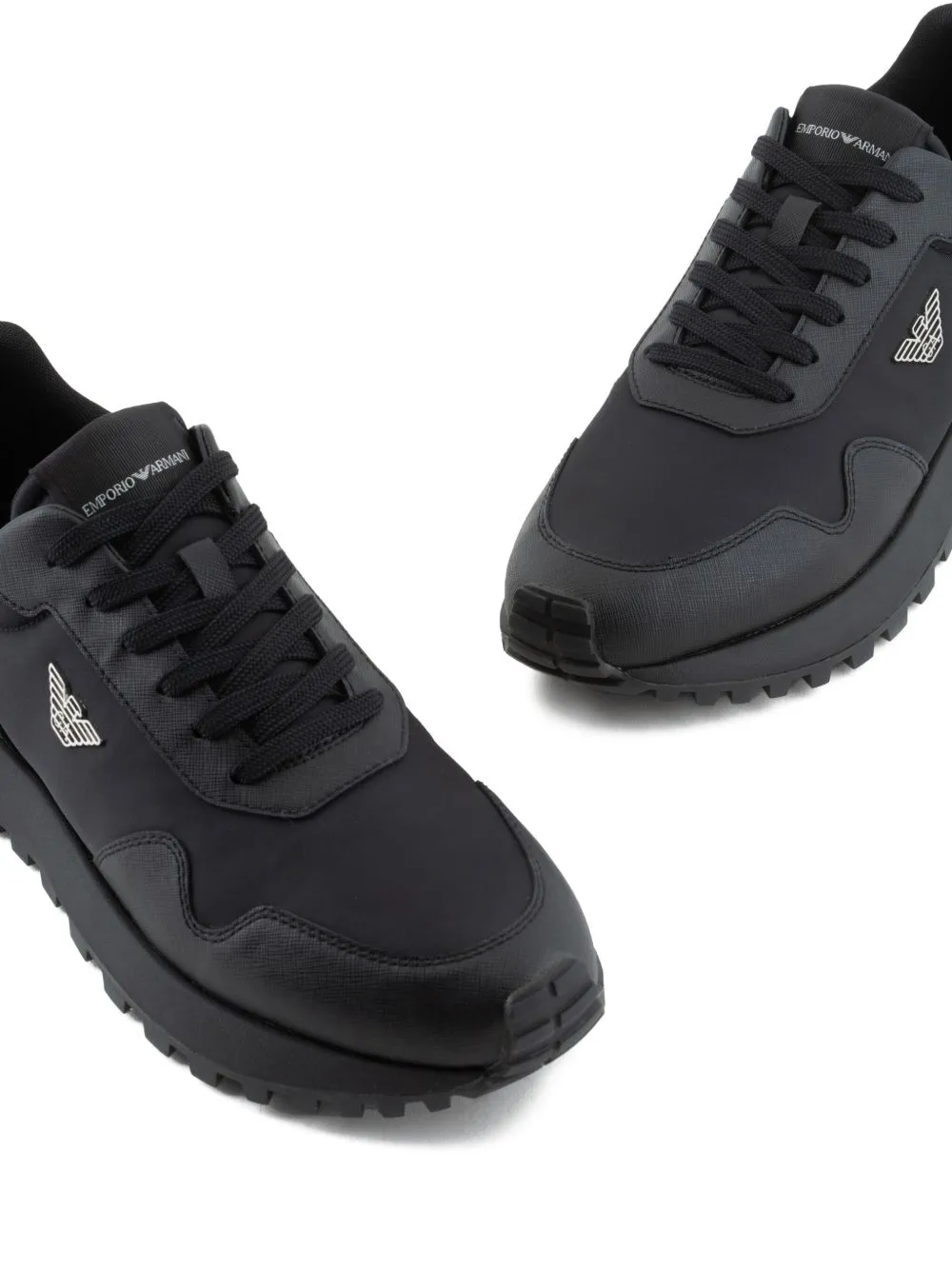Logo Plaque Lace-Up Sneakers