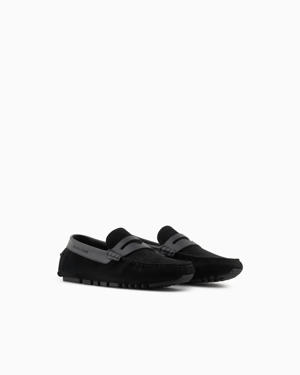 Multi-Striped Suede Driving Loafers
