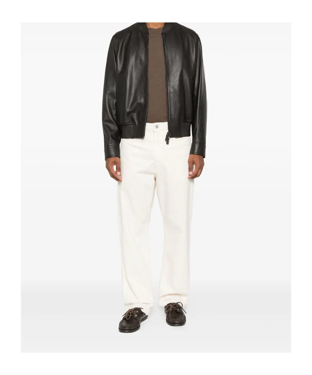 Leather Bomber Jacket