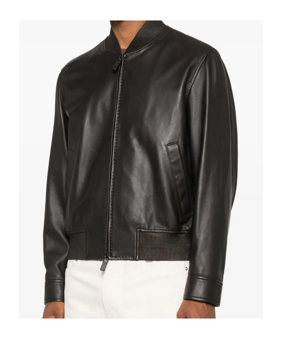Leather Bomber Jacket