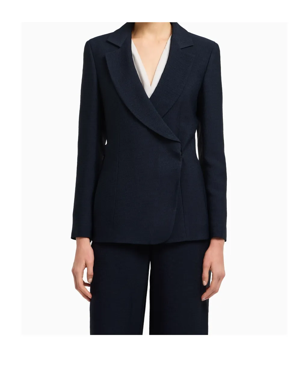 Textured Wrap Blazer