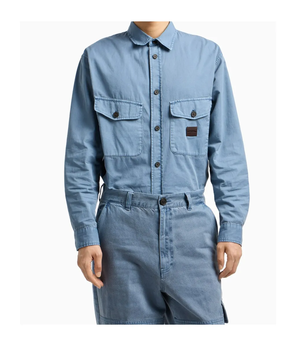 Double-Pocket Cotton Shirt Jacket