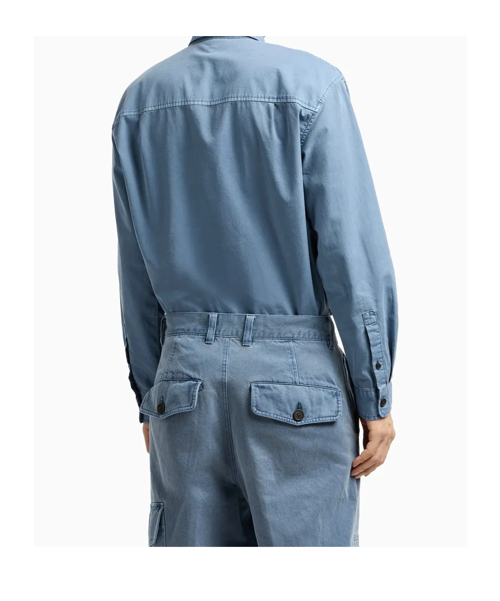 Double-Pocket Cotton Shirt Jacket