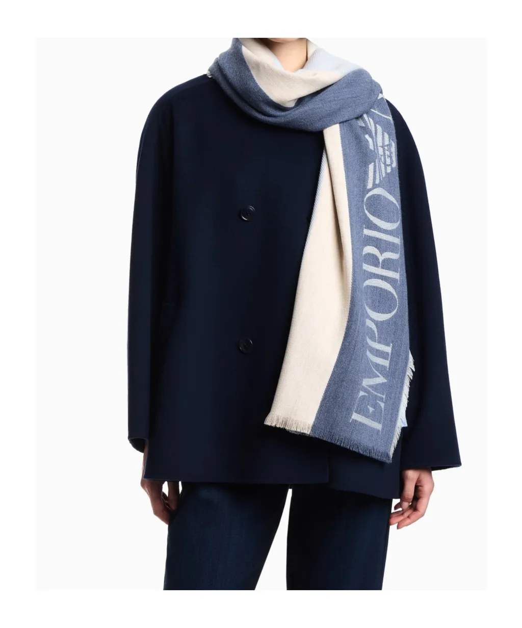 Logo-Embellished Striped Scarf