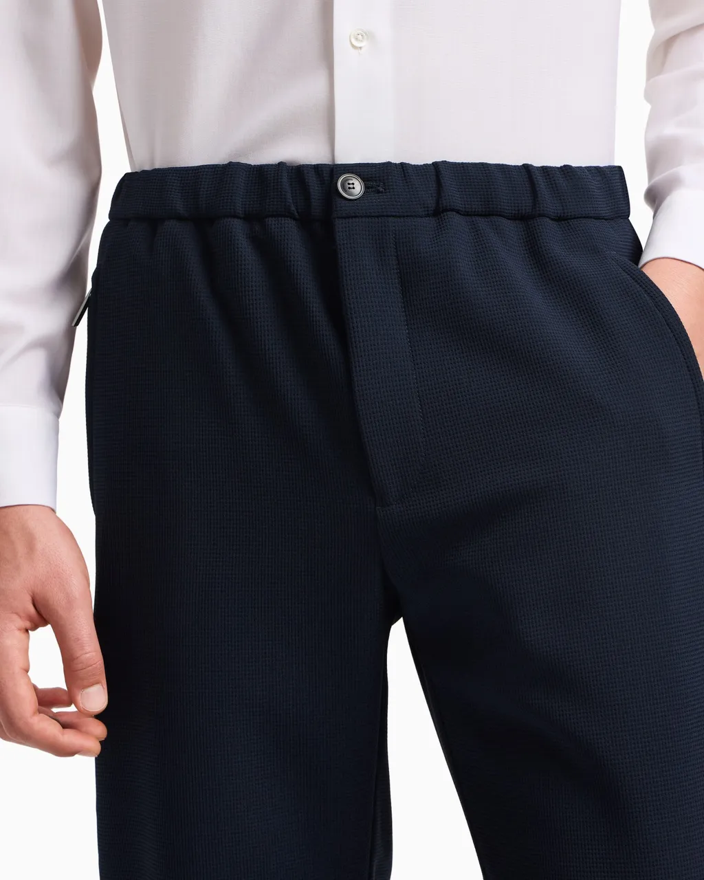 Elasticated-Waist Trousers