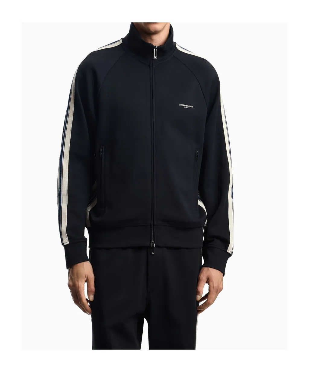 Side-Stripe Zip-Up Track Jacket