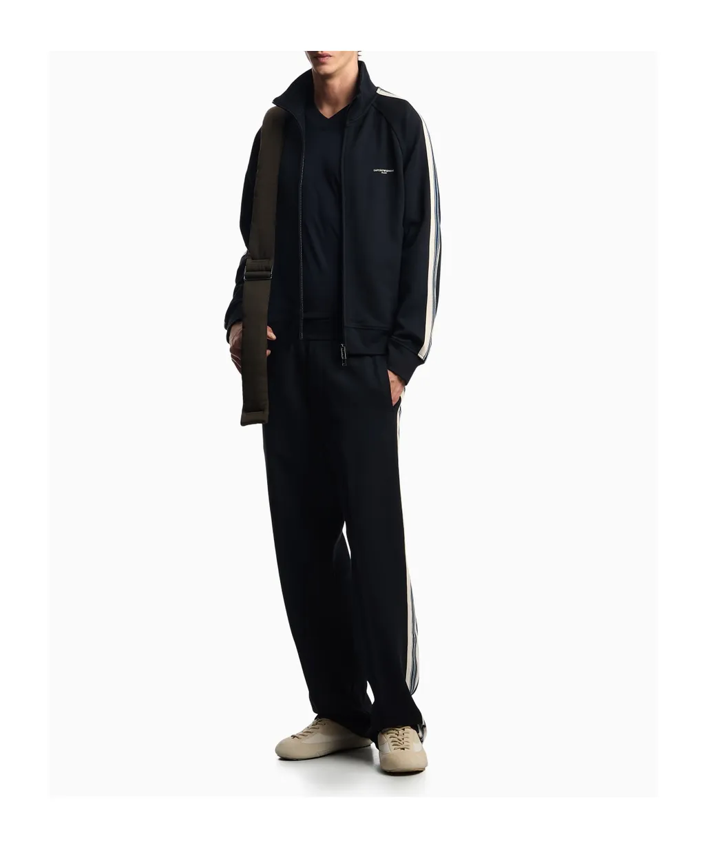 Side-Stripe Zip-Up Track Jacket