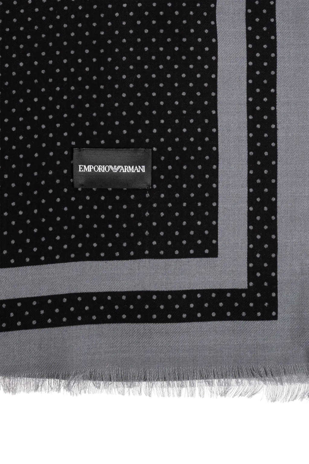 Polka Dot Printed Frayed Edge Scarf