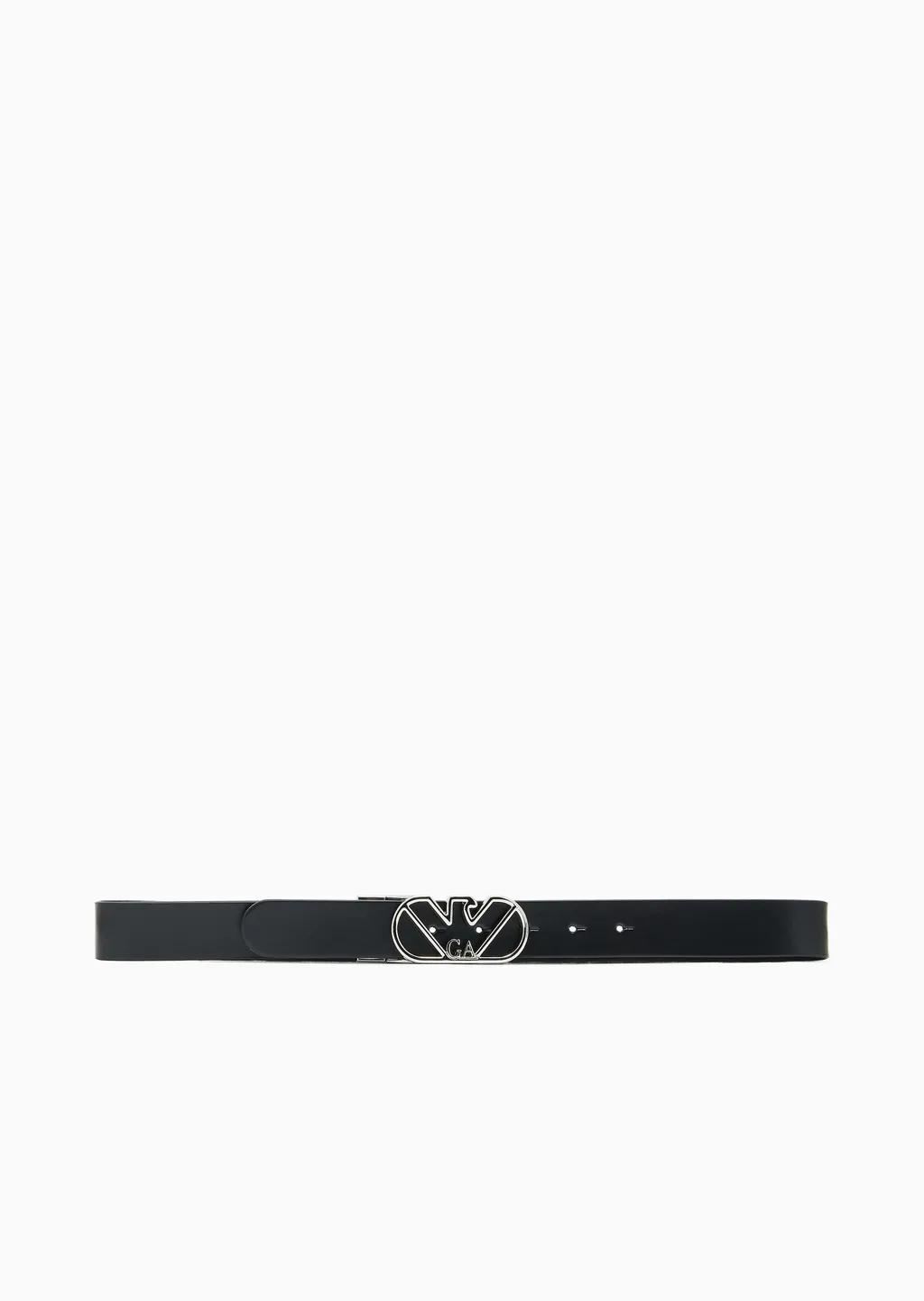 Logo-Buckle Leather Belt