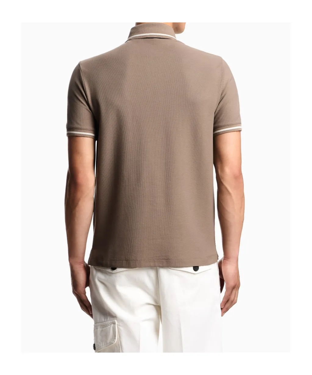 Stripe Detailed Short-Sleeved Polo Shirt