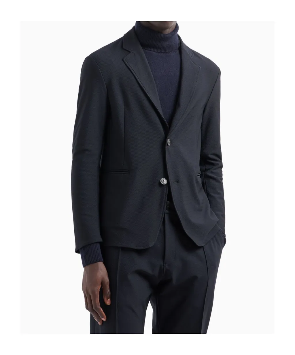 3D-Patterned Single-Breasted Blazer