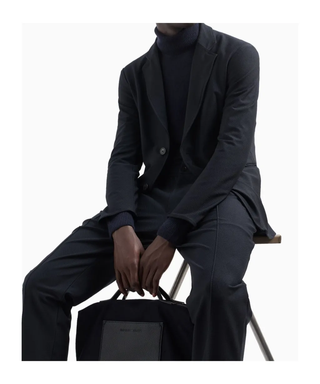 3D-Patterned Single-Breasted Blazer