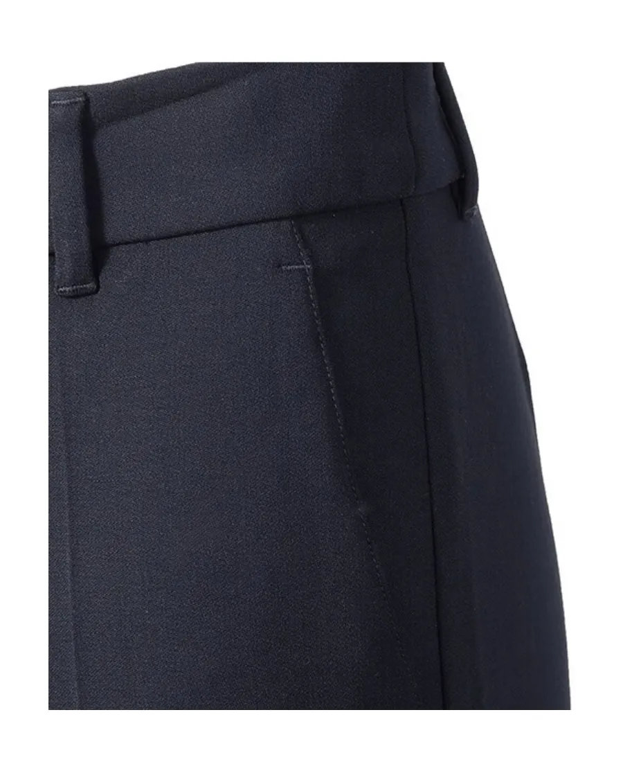 Pleated Straight Casual Pants