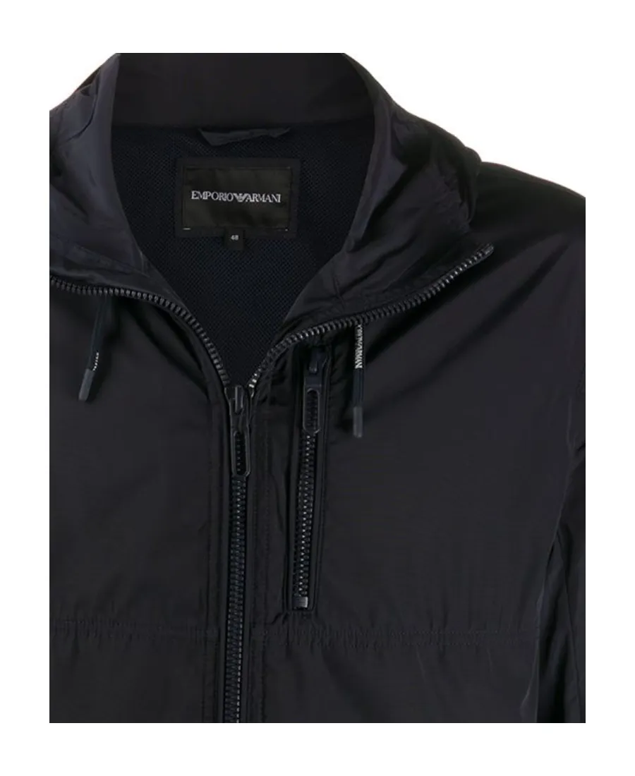 Zipped Logo Hooded Jacket