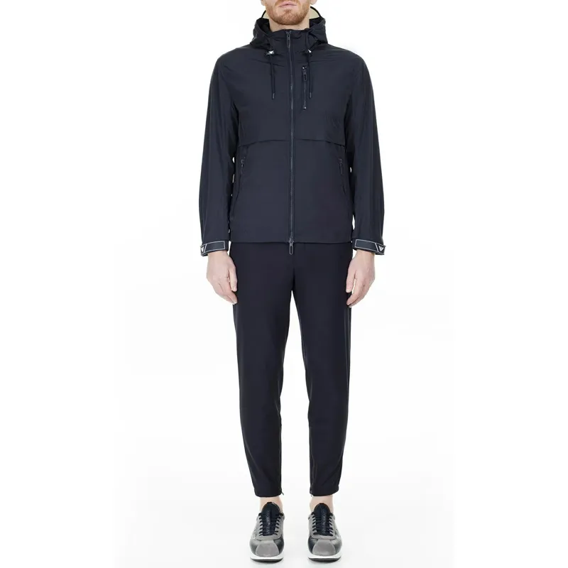 Zipped Logo Hooded Jacket