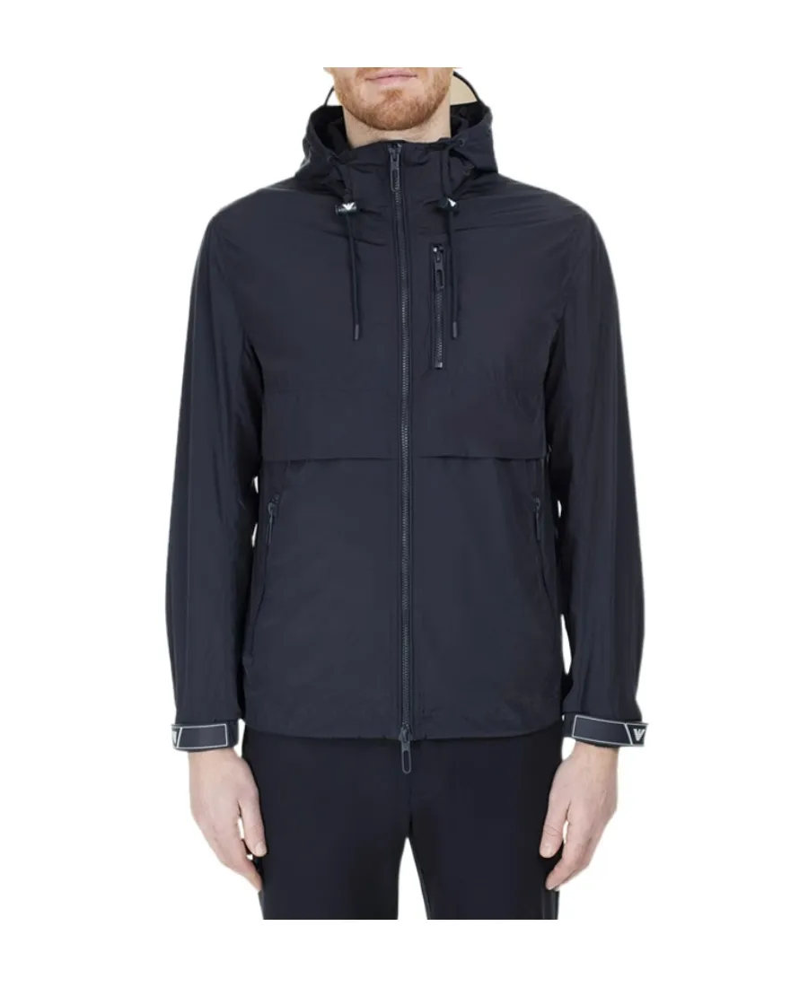 Zipped Logo Hooded Jacket