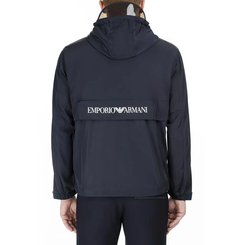 Zipped Logo Hooded Jacket