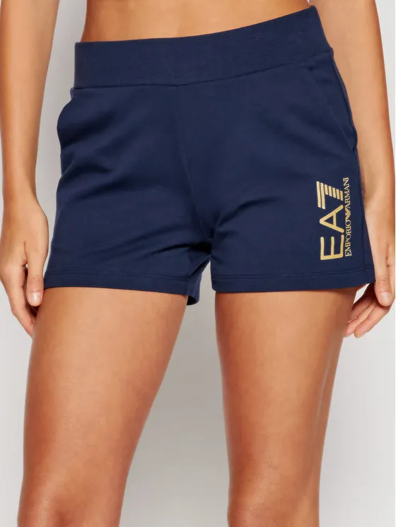 Logo Print Fitted Shorts