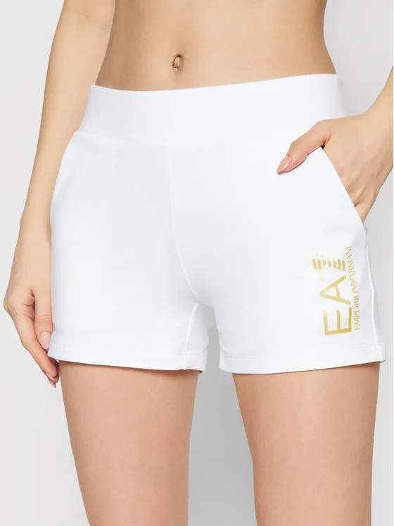 Logo Print Fitted Shorts