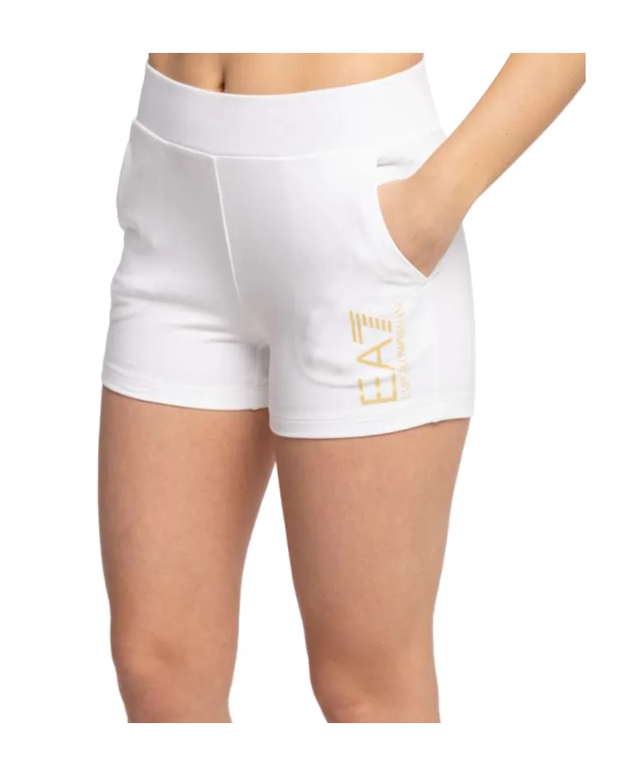 Logo Print Fitted Shorts