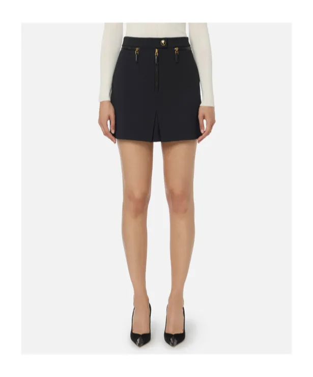 Zip Double Layer CrÊPe Skirt