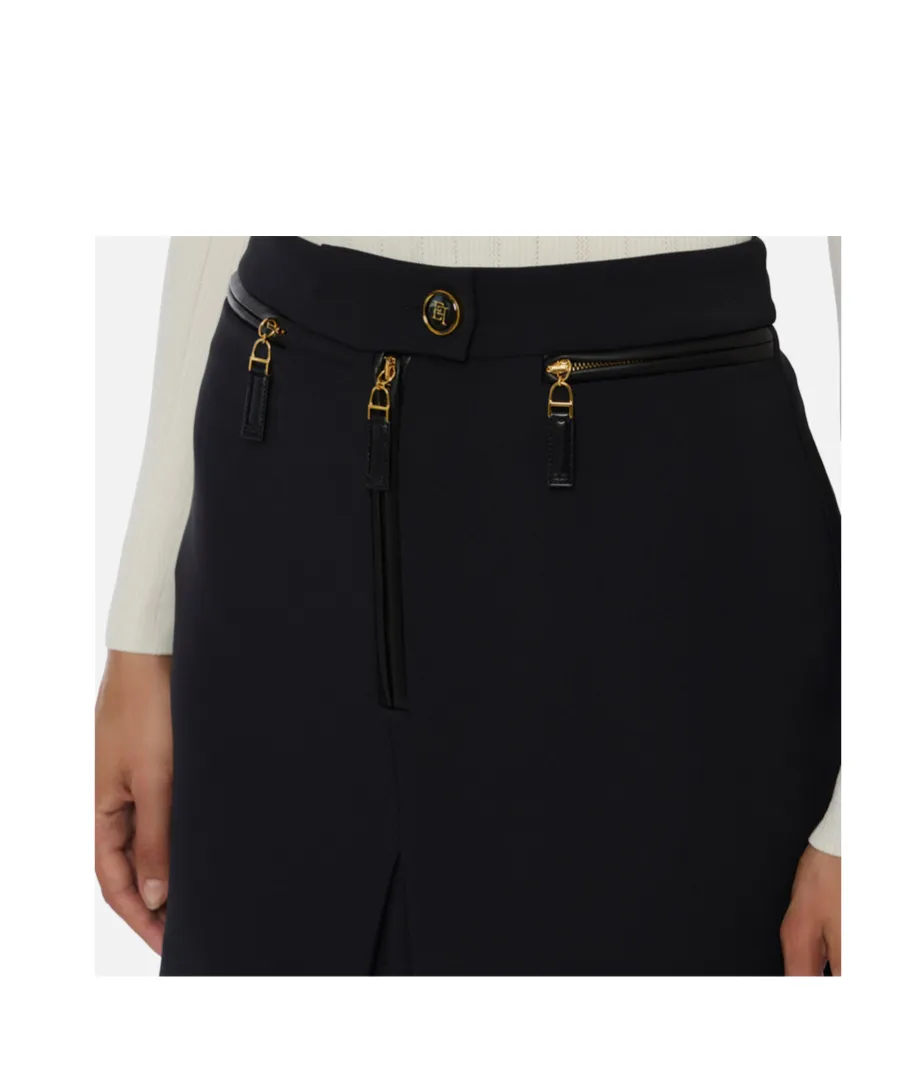 Zip Double Layer CrÊPe Skirt