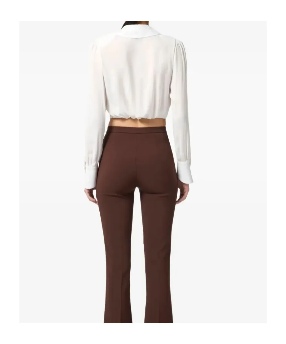 Long-Sleeve Wrap Blouse