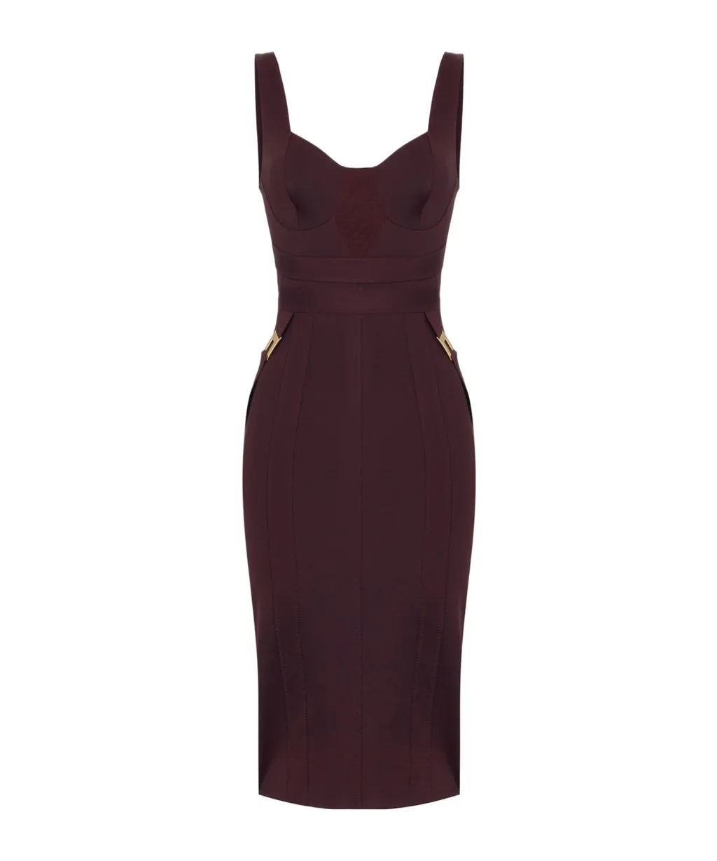 V-Neck Fitted Dress
