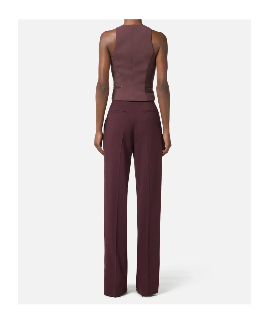 Zip Detailed Double-Layer CrÊPe Top
