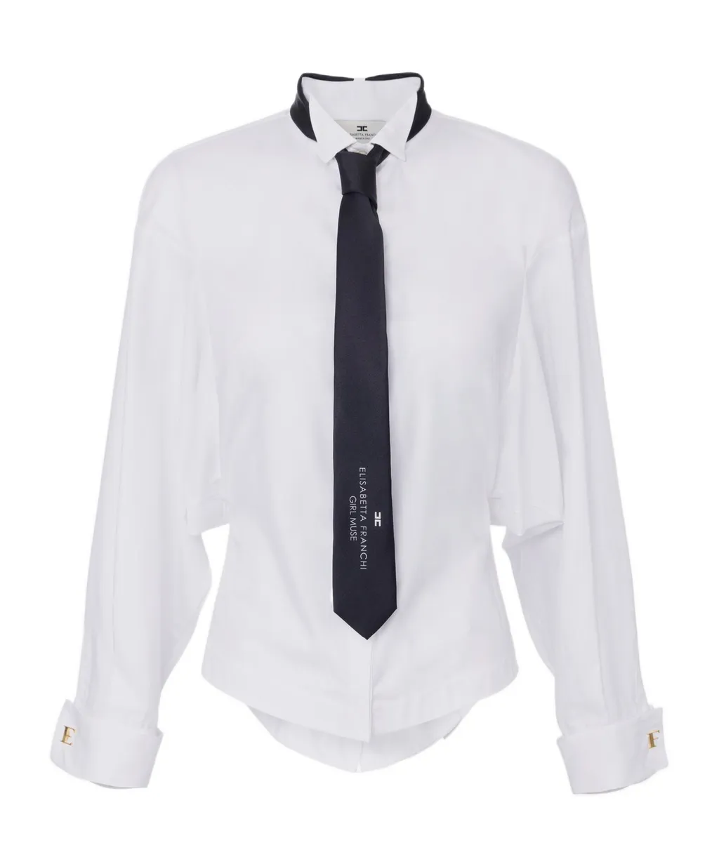 Neck-Tie Poplin Shirt