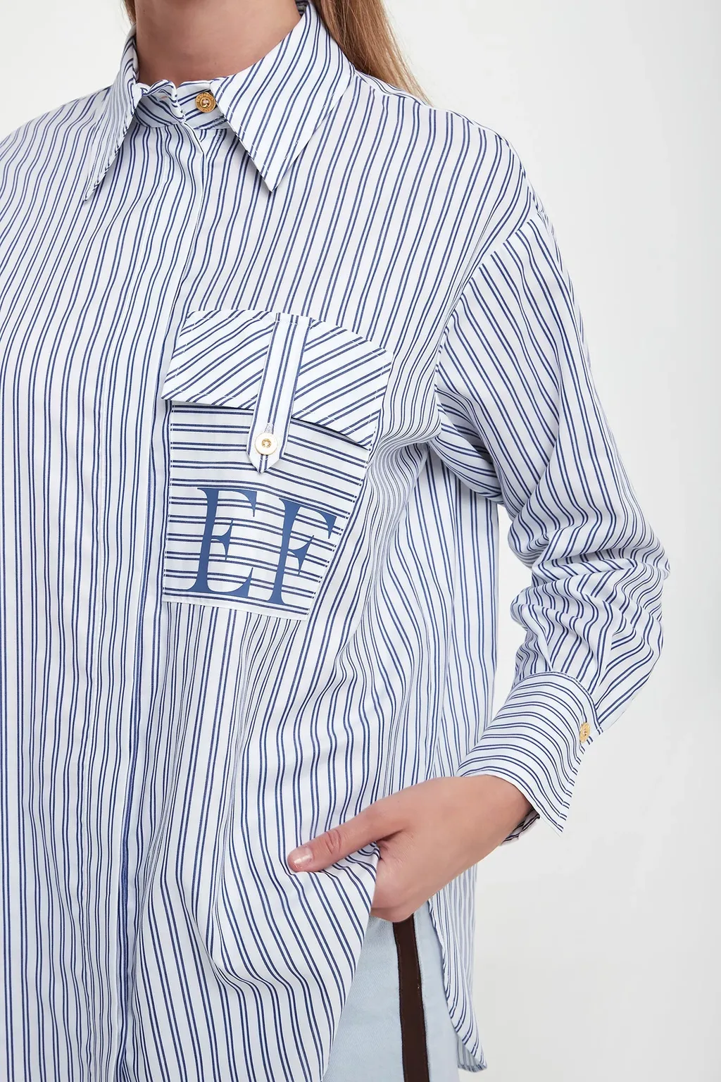 Cotton Striped Poplin Shirt