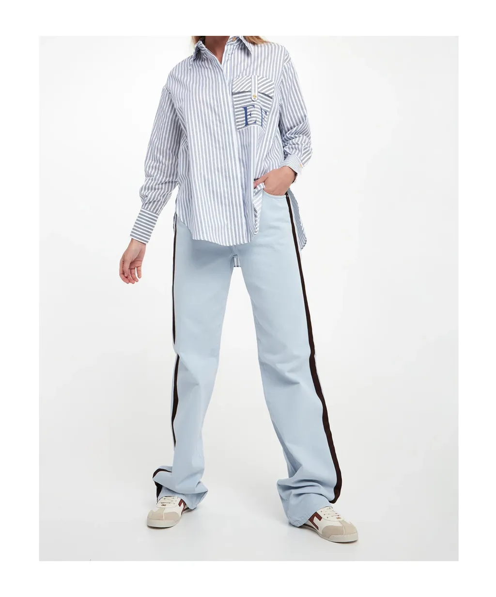 Cotton Striped Poplin Shirt