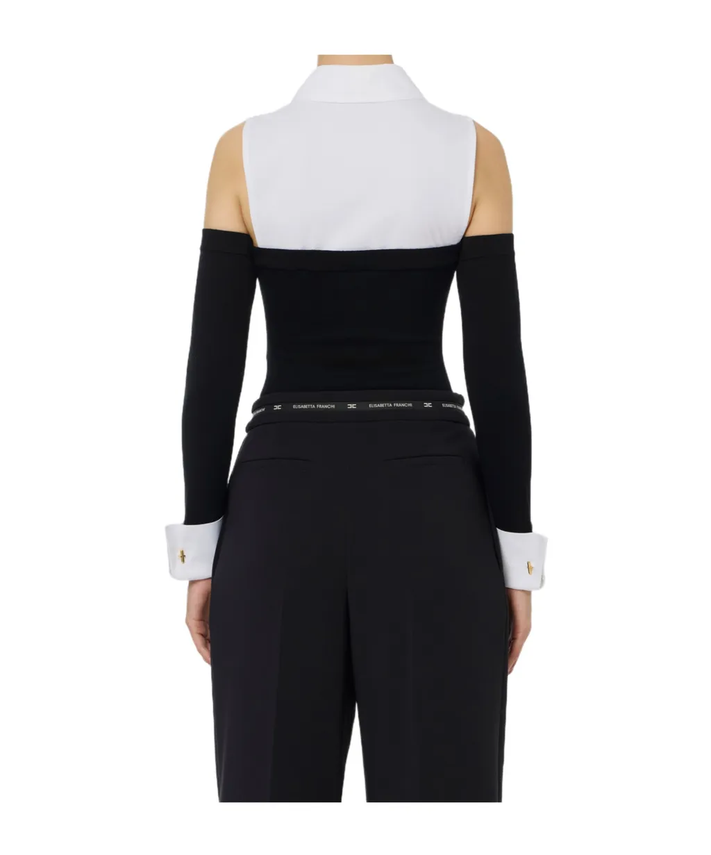Embroidered-Logo Bodysuit
