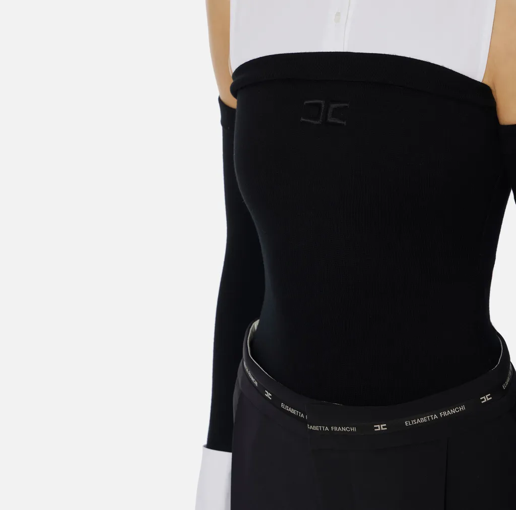 Embroidered-Logo Bodysuit