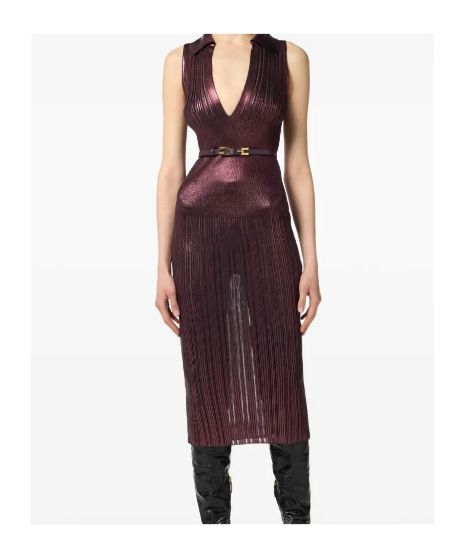 Pleated Midi Dress