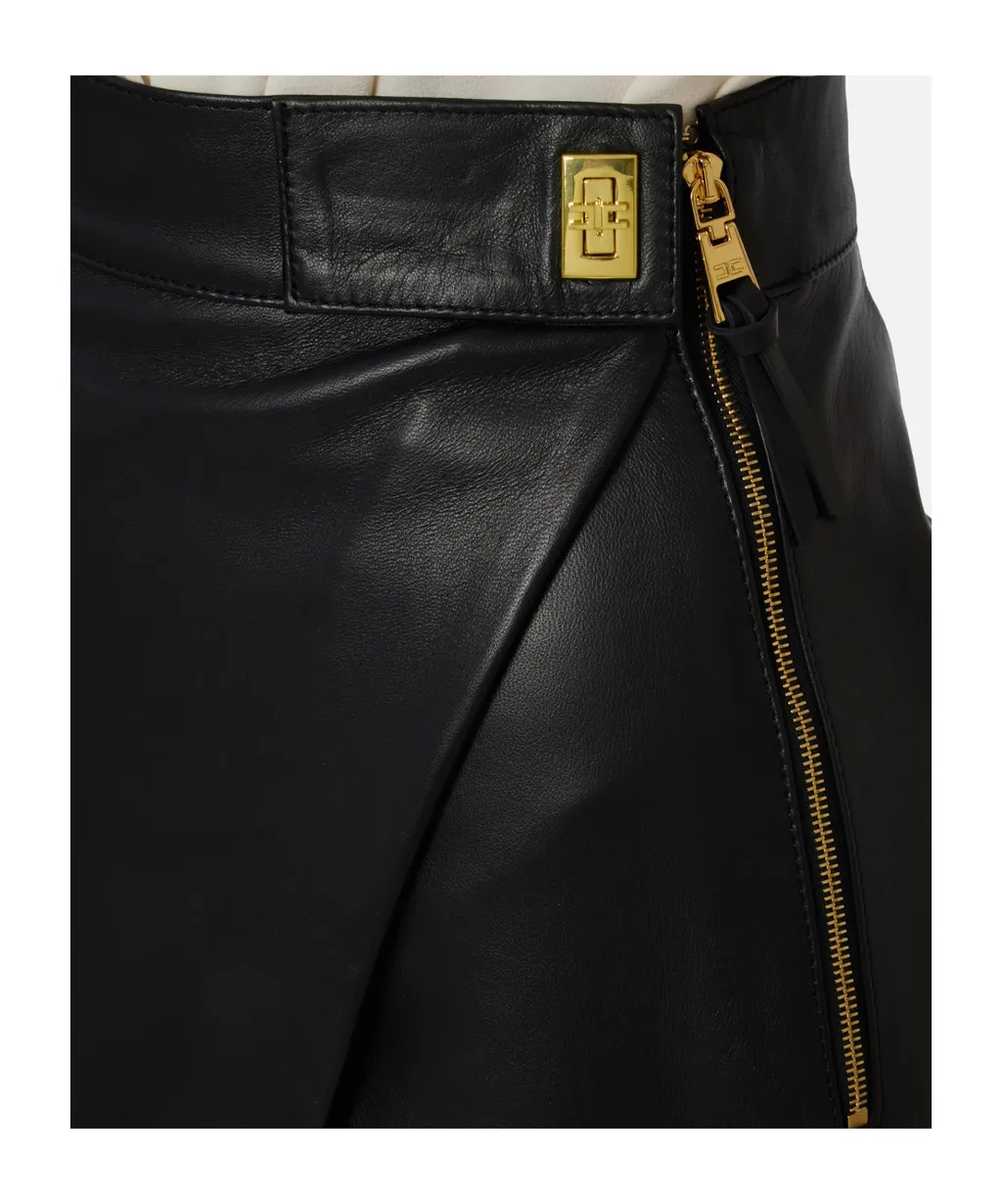 Asymmetrical Zip-Detailed Mini Skirt