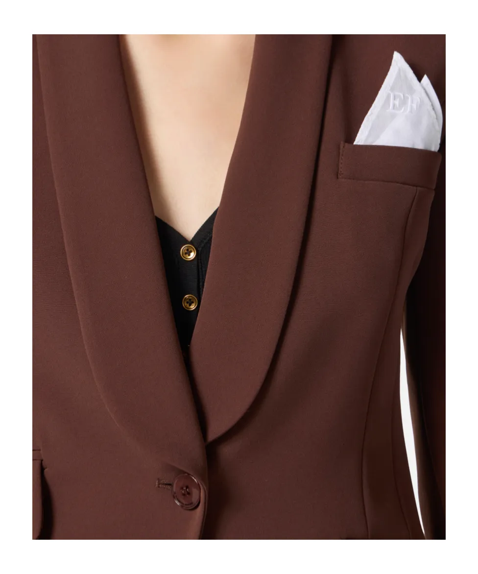 Shawl-Collar Flared Trousers Suit