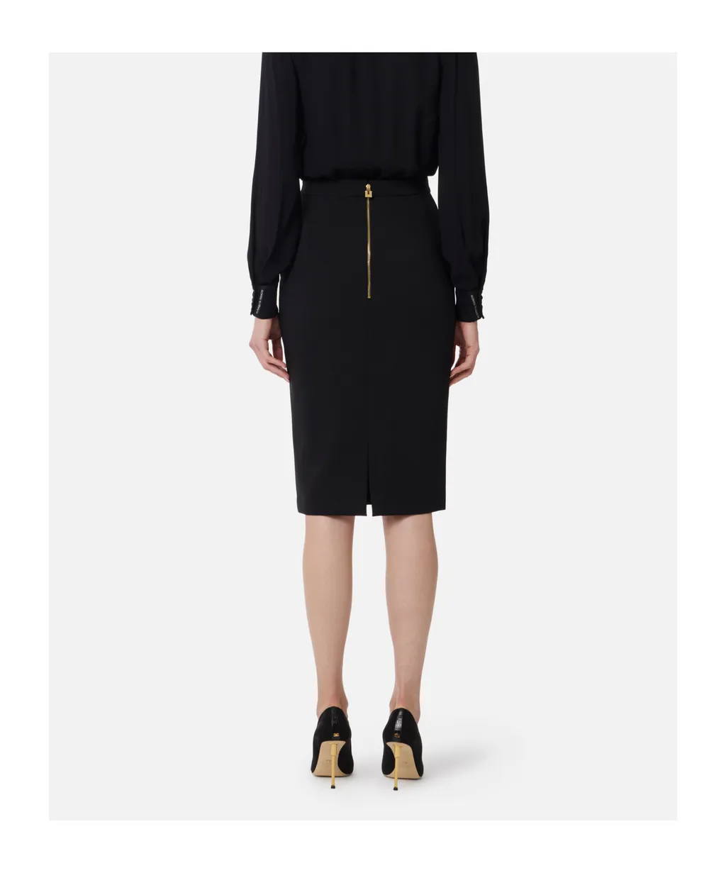 Jewel Logo Midi Skirt