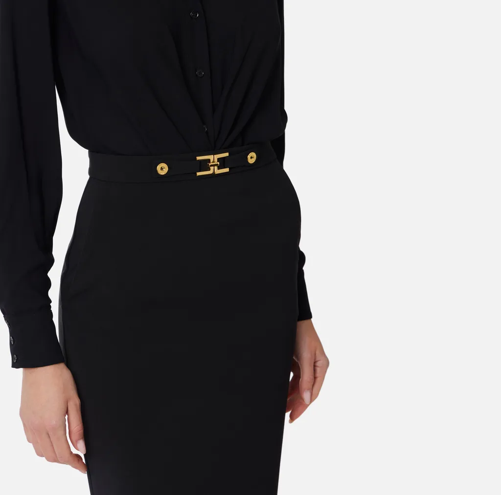 Jewel Logo Midi Skirt