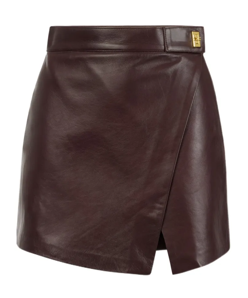 Asymmetrical Zip-Detailed Mini Skirt