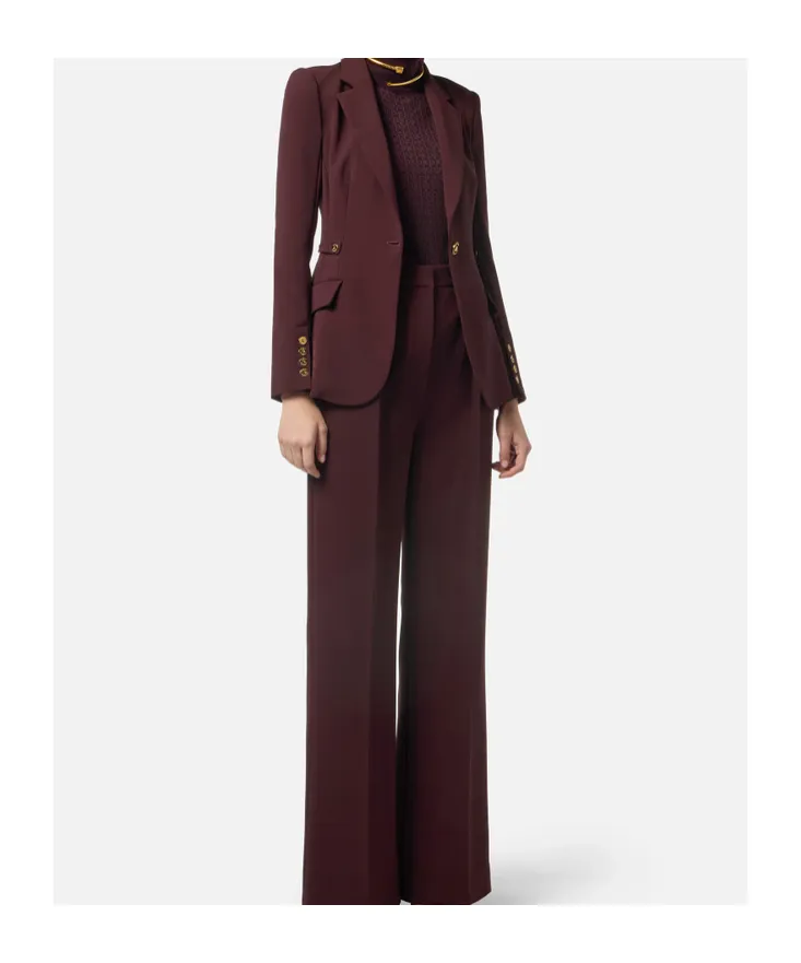 Single-Breasted Jewel Strap Blazer