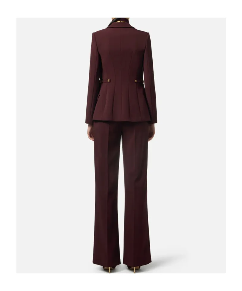 Single-Breasted Jewel Strap Blazer