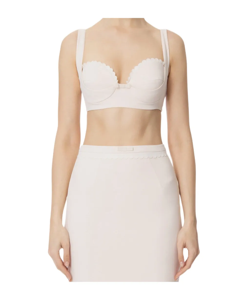 Double-Layer Stretch Crepe Top