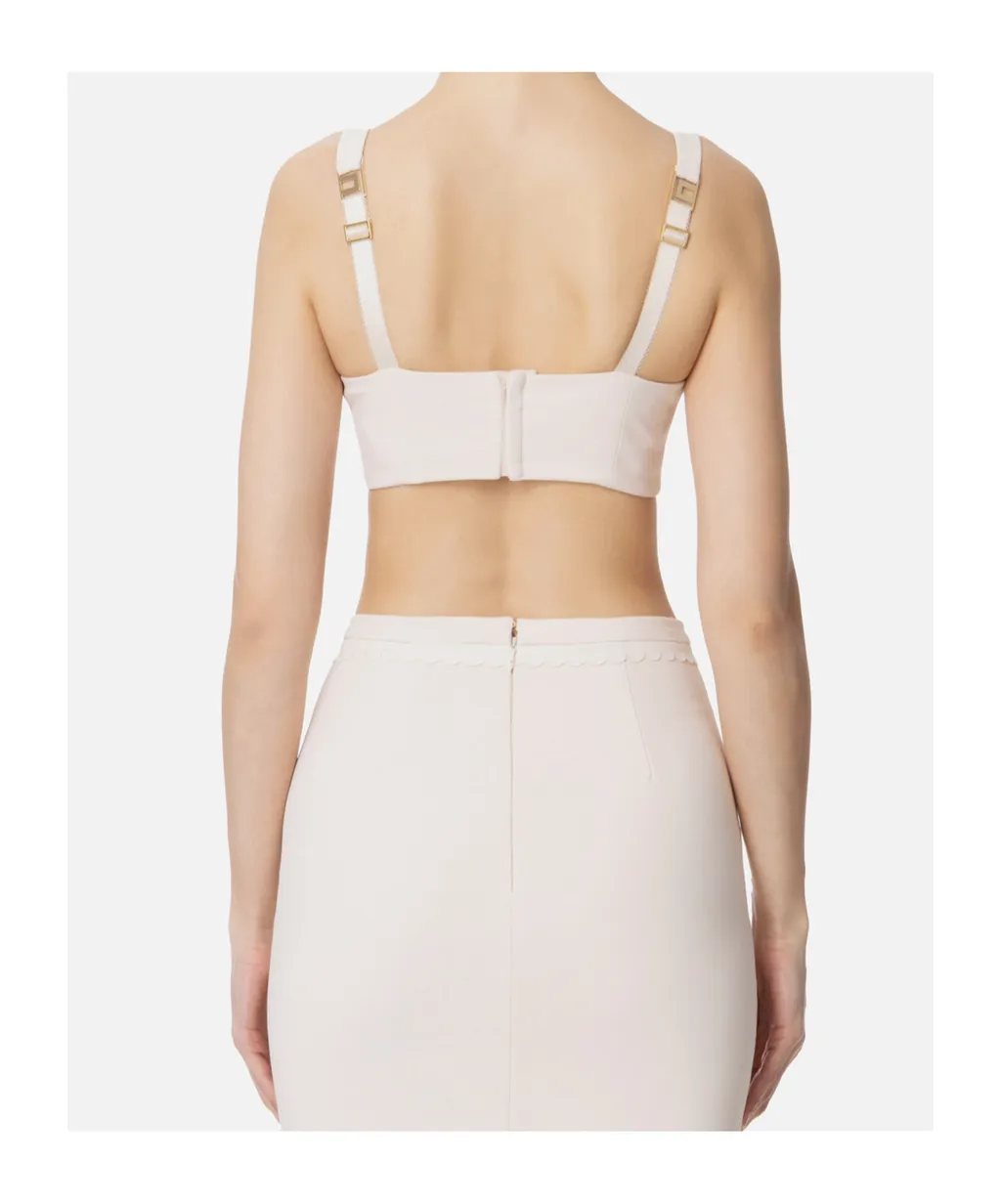 Double-Layer Stretch Crepe Top