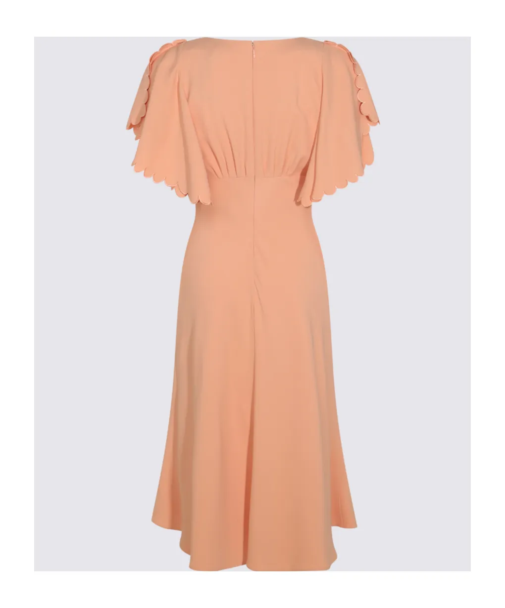 V-Neck Flared Dress