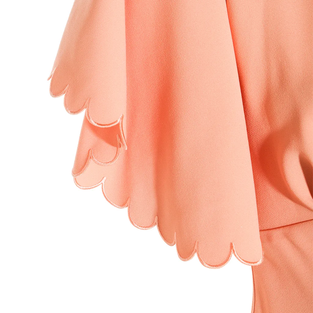 V-Neck Flared Dress