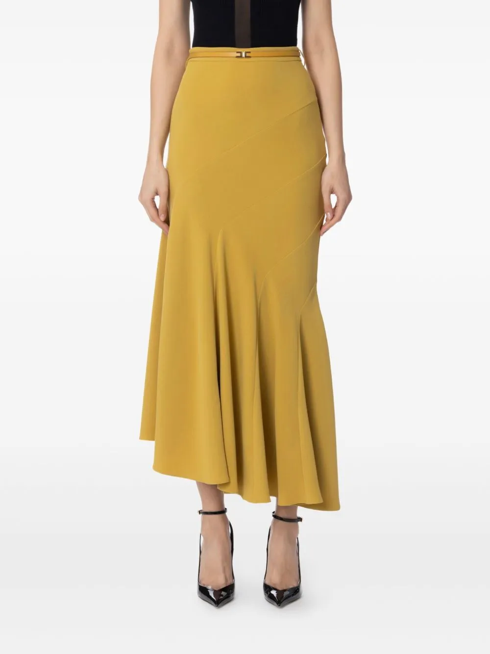 Belted Midi Skirt